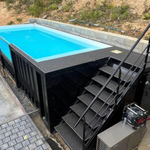 20ft Shipping Container Swimming Pool with Convenient Side Staircase