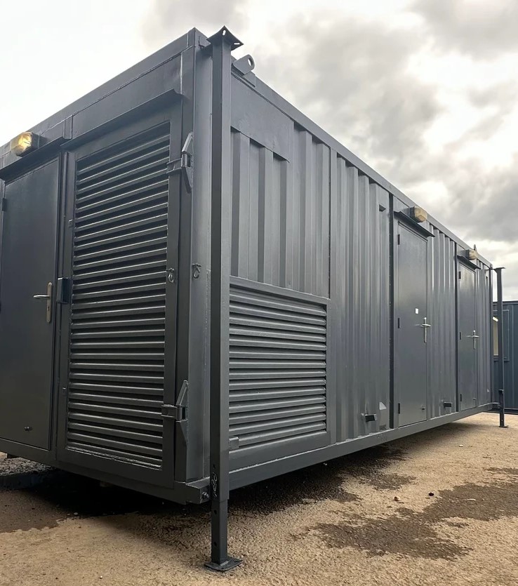 Static Welfare 24x9Ft Anti Vandal Cabin | Office, Canteen, Toilet | 10KVA Generator - Image 2
