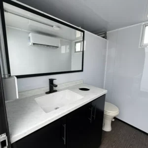 Upscale 2 Station Portable Restroom Trailer 7′ x 14′