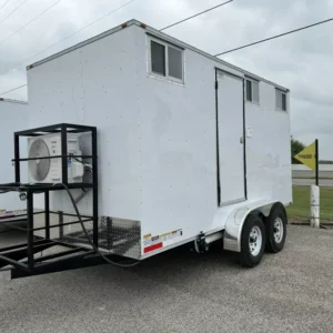 Upscale 2 Station Portable Restroom Trailer 7′ x 14′